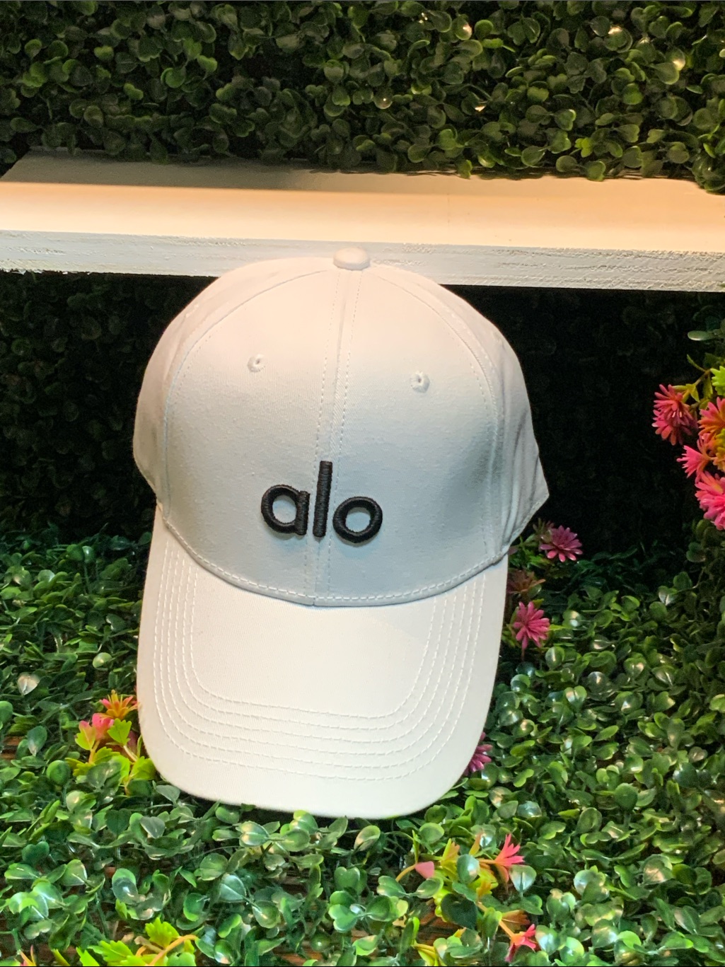Womens White Logo Baseball Cap